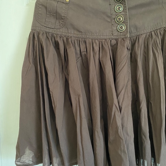 Y2K Cotton Short Skirt XS with Flounce, Pocket and Metal Details - Picture 3 of 10